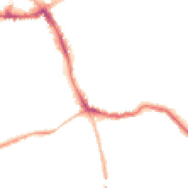 Night-time road noise heatmap for NG31 6HN