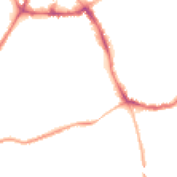 Night-time road noise heatmap for NG31 6HP