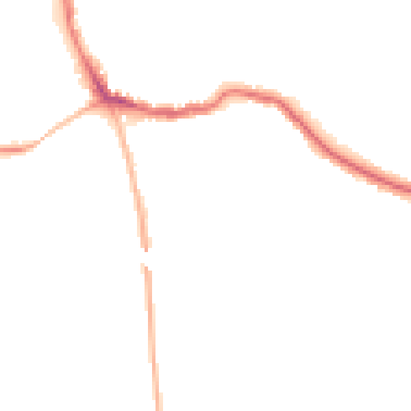 Night-time road noise heatmap for NG31 6JA