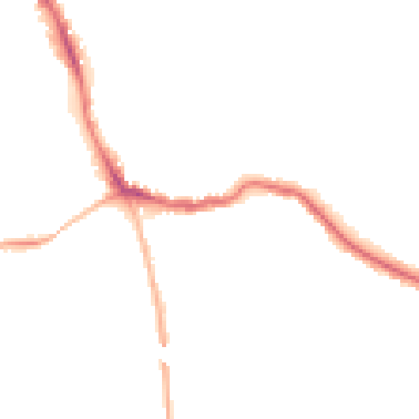 Night-time road noise heatmap for NG31 6JH