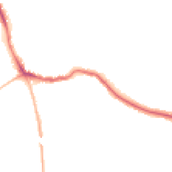 Night-time road noise heatmap for NG31 6JL