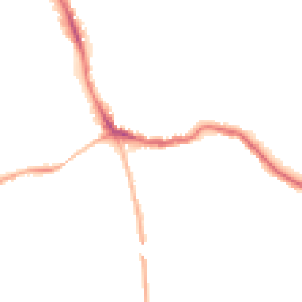 Night-time road noise heatmap for NG31 6JT