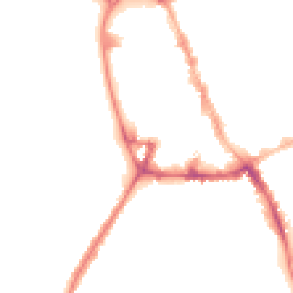 Night-time road noise heatmap for NG31 6JZ