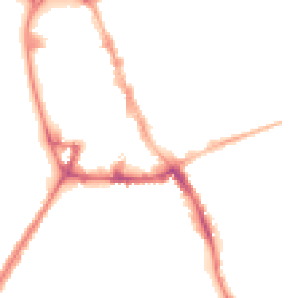 Night-time road noise heatmap for NG31 6QF