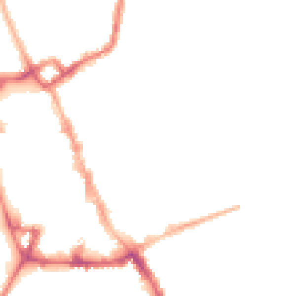 Night-time road noise heatmap for NG31 6QP