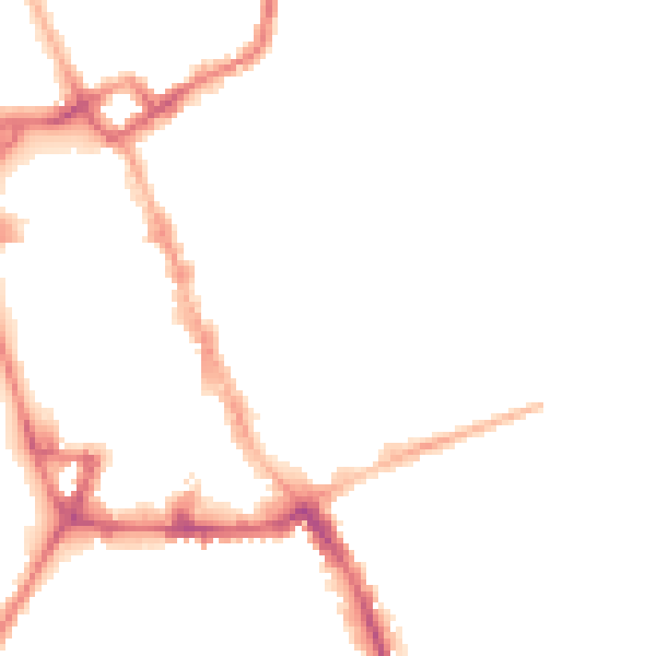 Night-time road noise heatmap for NG31 6QW