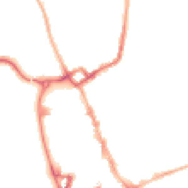Night-time road noise heatmap for NG31 6RJ