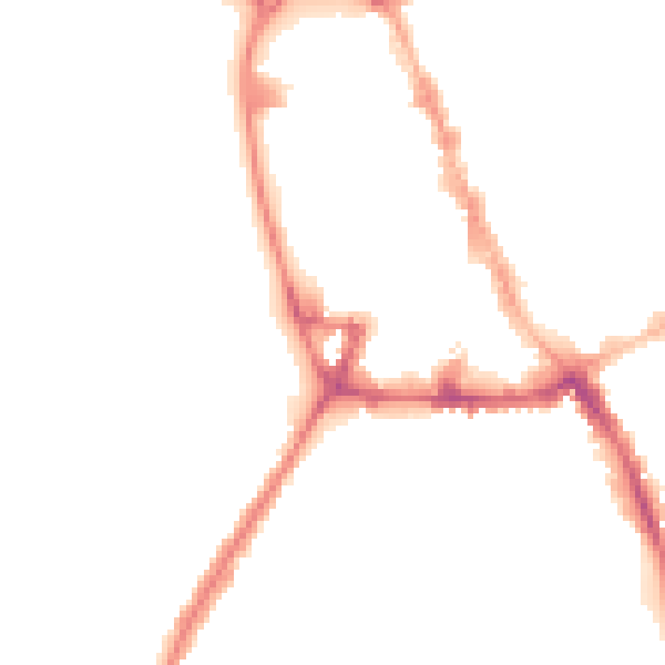 Night-time road noise heatmap for NG31 6TE