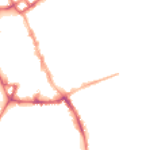 Night-time road noise heatmap for NG31 6TL