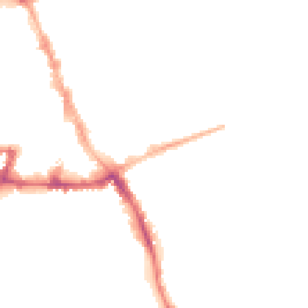 Night-time road noise heatmap for NG31 6TT