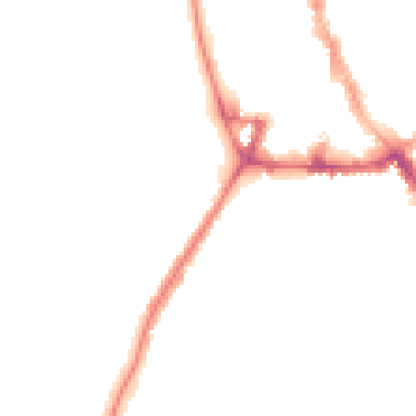 Night-time road noise heatmap for NG31 7AB