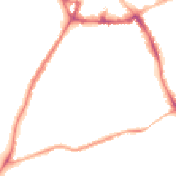 Night-time road noise heatmap for NG31 7AR