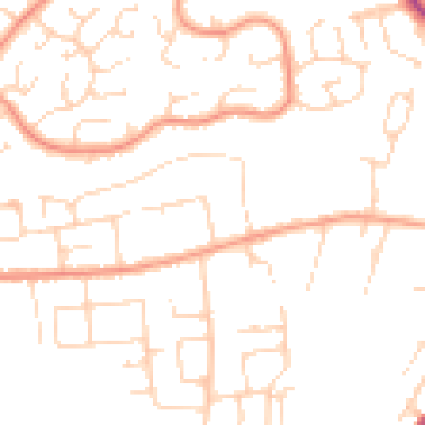 Daytime road noise heatmap for NG31 7DP