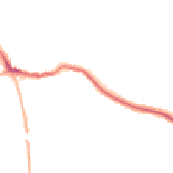 Night-time road noise heatmap for NG31 7EN