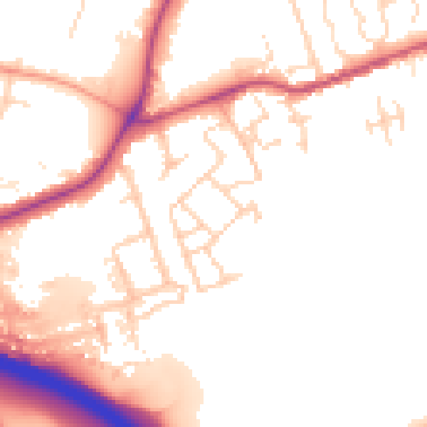 Daytime road noise heatmap for NG31 7FD