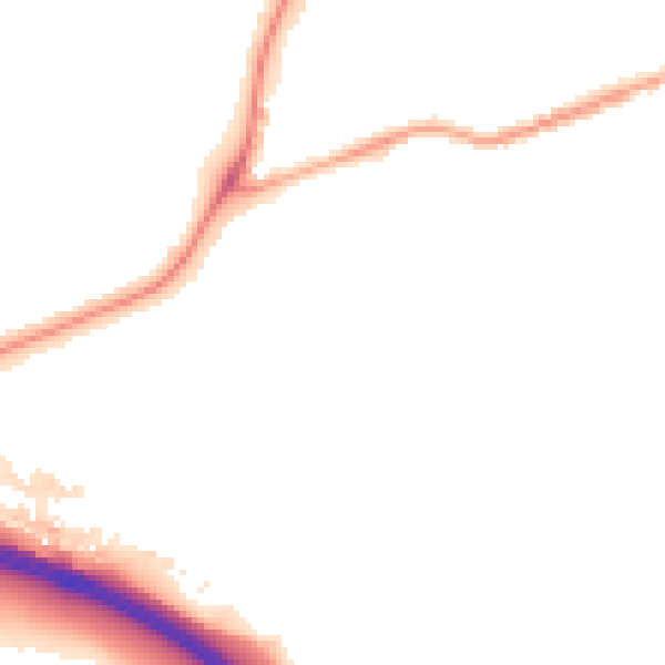 Night-time road noise heatmap for NG31 7FS
