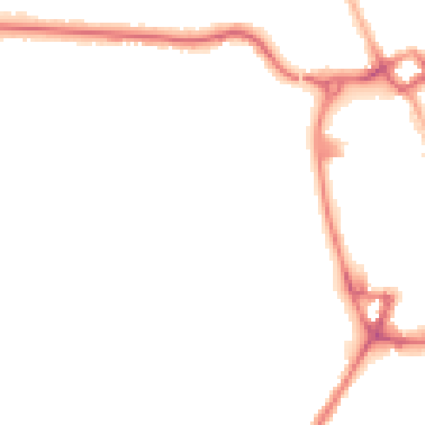 Night-time road noise heatmap for NG31 7GE
