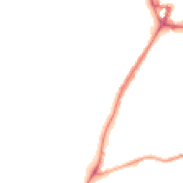 Night-time road noise heatmap for NG31 7GH