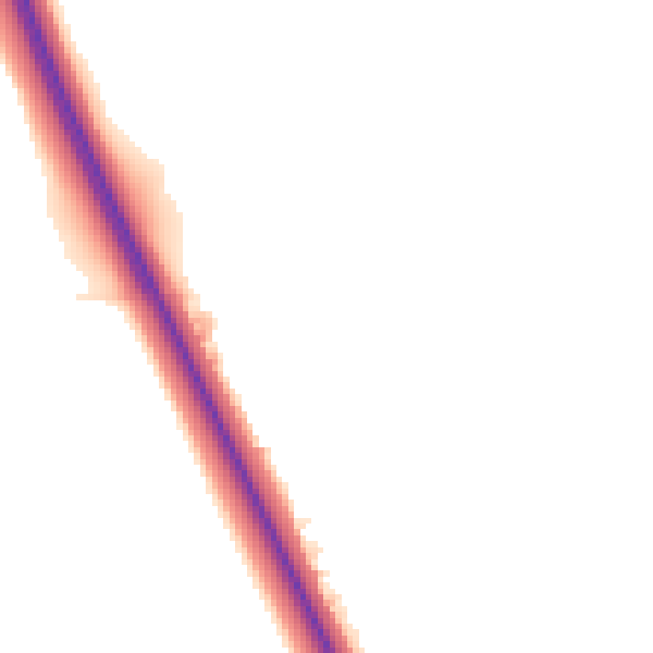 Night-time road noise heatmap for NG31 7NL