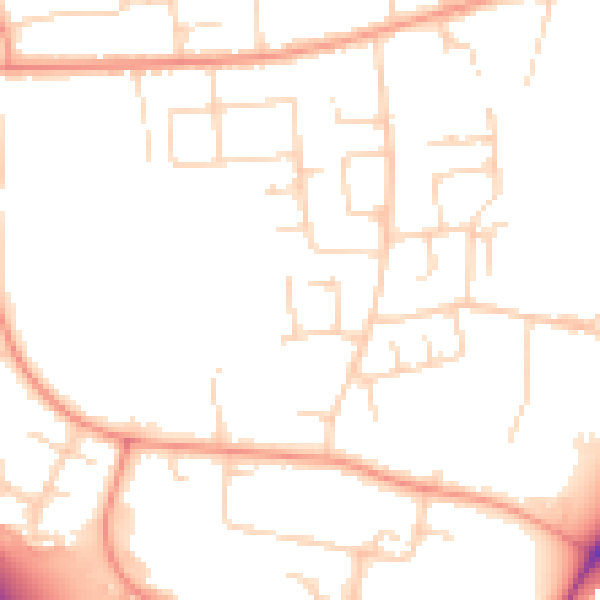 Daytime road noise heatmap for NG31 7QT