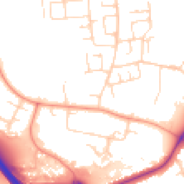 Daytime road noise heatmap for NG31 7QY