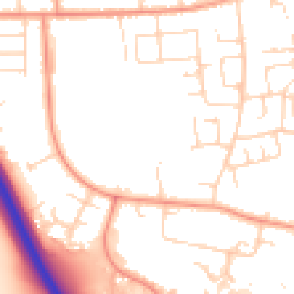 Daytime road noise heatmap for NG31 7RB