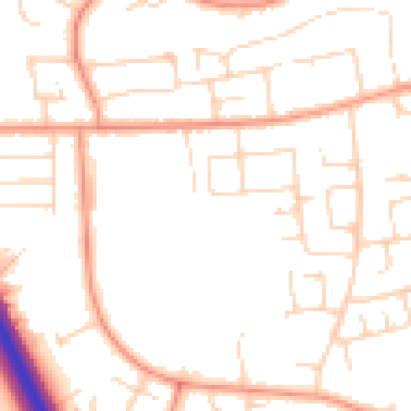 Daytime road noise heatmap for NG31 7UY