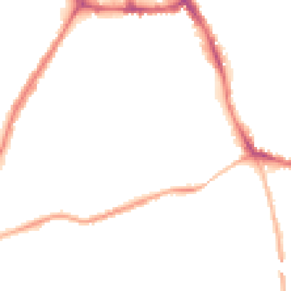 Night-time road noise heatmap for NG31 7WP