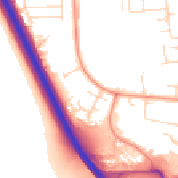 Daytime road noise heatmap for NG31 7XH