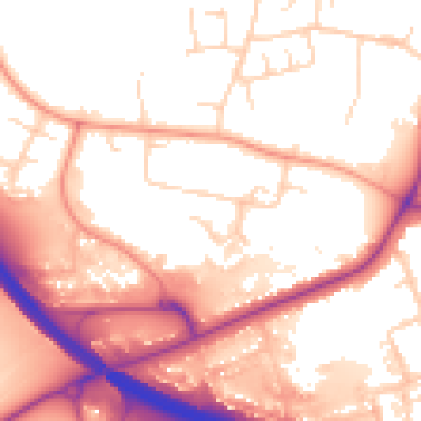 Daytime road noise heatmap for NG31 7XR