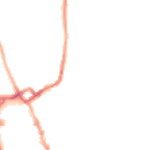 Night-time road noise heatmap for NG31 8BX