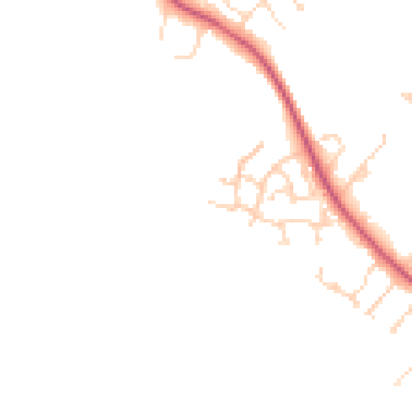 Daytime road noise heatmap for NG31 8FU