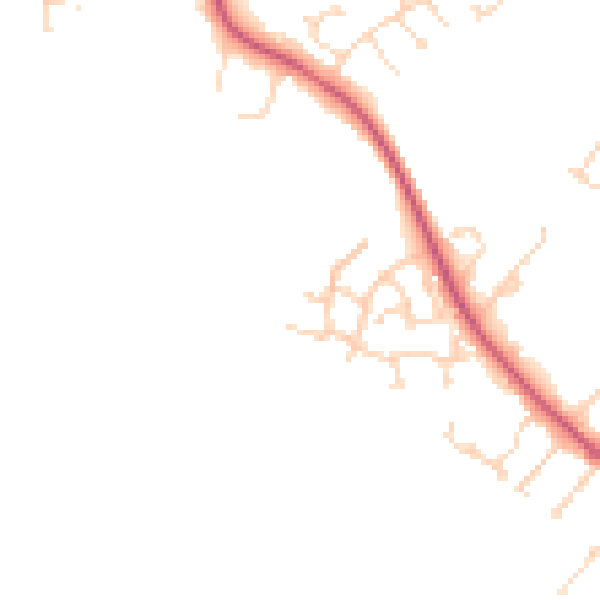 Daytime road noise heatmap for NG31 8FX