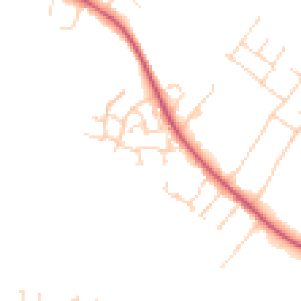 Daytime road noise heatmap for NG31 8GE