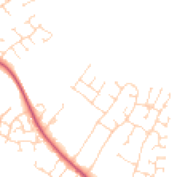 Daytime road noise heatmap for NG31 8JL