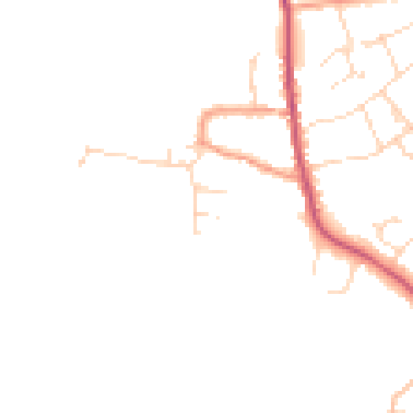 Daytime road noise heatmap for NG31 8LR