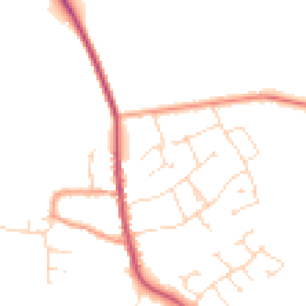 Daytime road noise heatmap for NG31 8PP