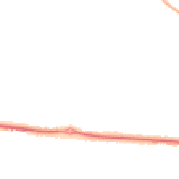 Night-time road noise heatmap for NG31 8UL