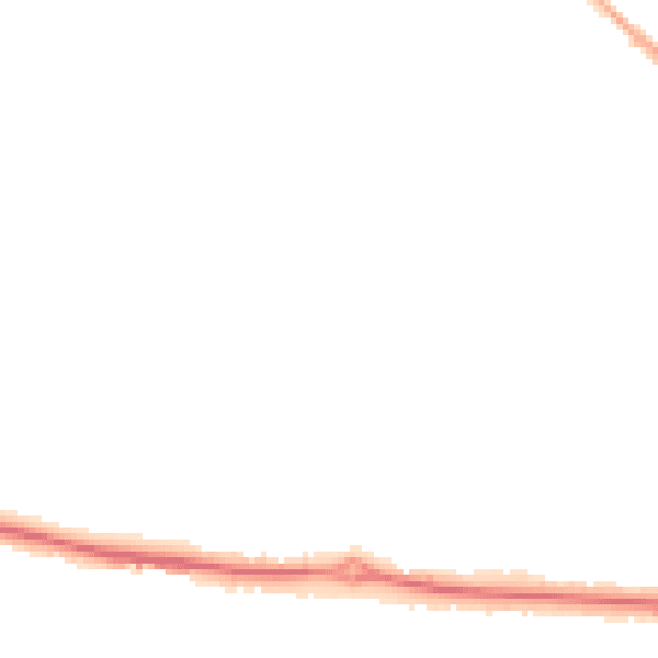 Night-time road noise heatmap for NG31 8XD