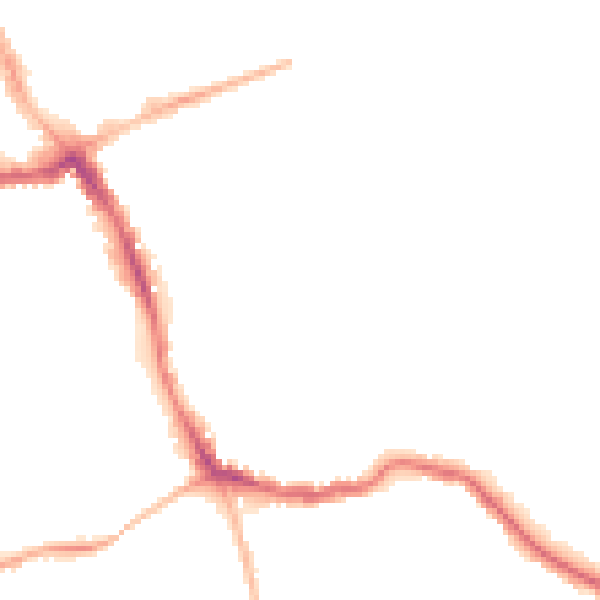 Night-time road noise heatmap for NG31 9AB