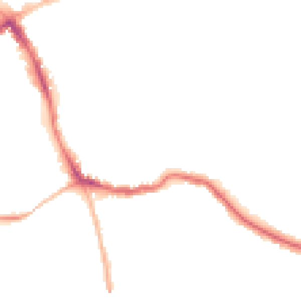 Night-time road noise heatmap for NG31 9AE