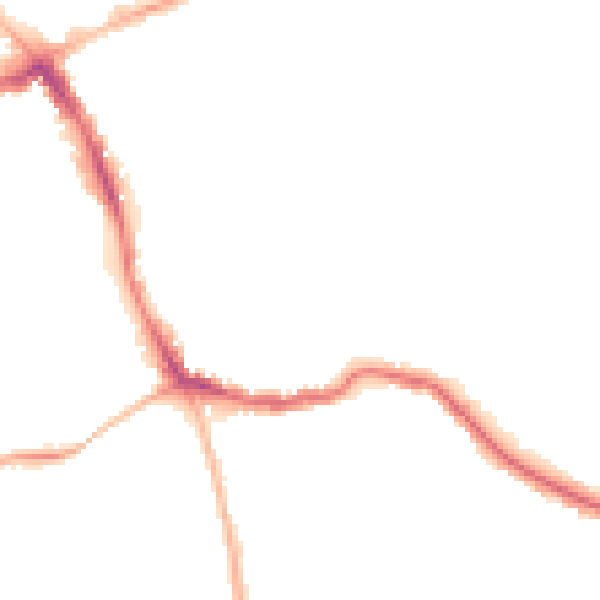 Night-time road noise heatmap for NG31 9AJ