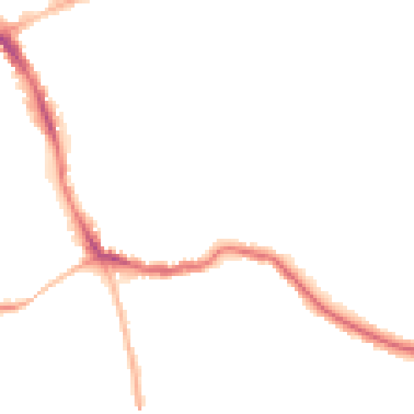 Night-time road noise heatmap for NG31 9AW