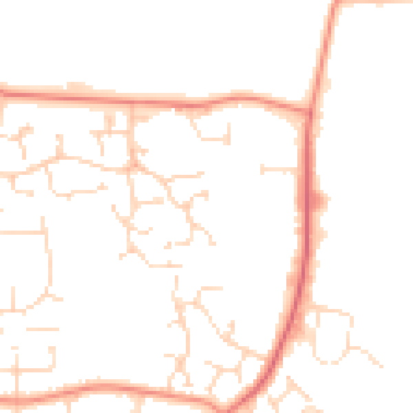 Daytime road noise heatmap for NG31 9FN