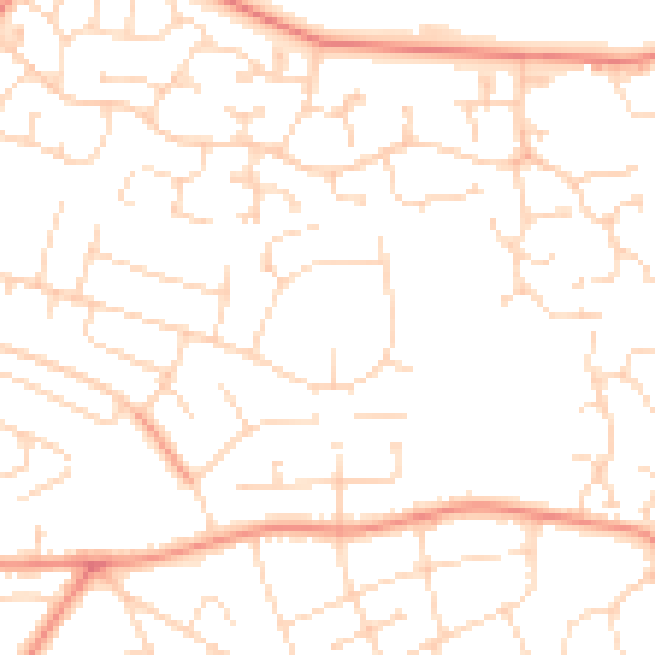 Daytime road noise heatmap for NG31 9RE