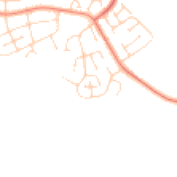 Daytime road noise heatmap for NG31 9UQ
