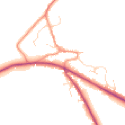 Daytime road noise heatmap for NG33 4NN