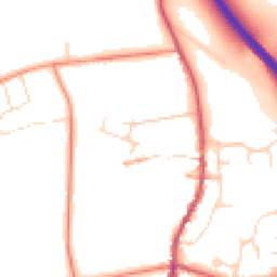 Daytime road noise heatmap for NG33 5BL