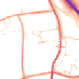 Daytime road noise heatmap for NG33 5GP