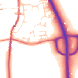 Daytime road noise heatmap for NG33 5GY